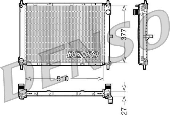 Denso DRM46003 - Радиатор, охлаждение двигателя autospares.lv