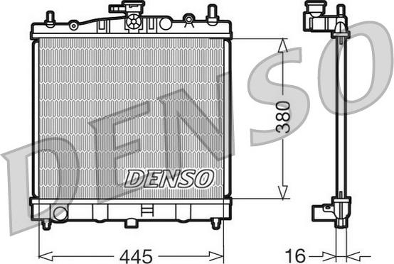 Denso DRM46002 - Радиатор, охлаждение двигателя autospares.lv