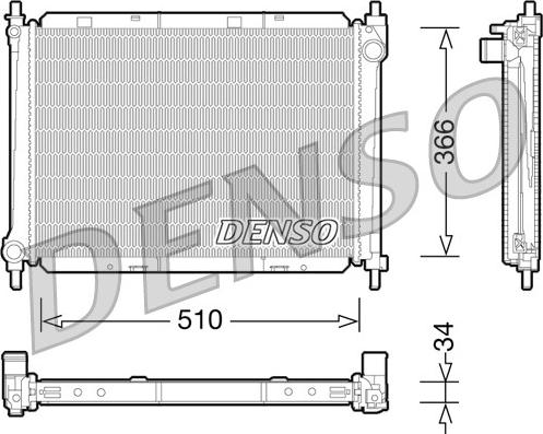 Denso DRM46037 - Радиатор, охлаждение двигателя autospares.lv