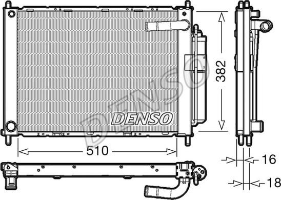 Denso DRM46101 - Модуль охлаждения autospares.lv
