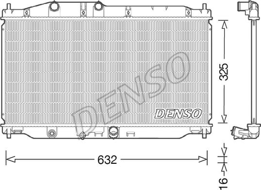 Denso DRM40043 - Радиатор, охлаждение двигателя autospares.lv