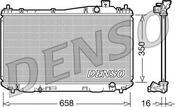 Denso DRM40009 - Радиатор, охлаждение двигателя autospares.lv