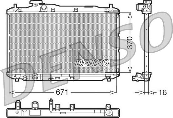 Denso DRM40005 - Радиатор, охлаждение двигателя autospares.lv