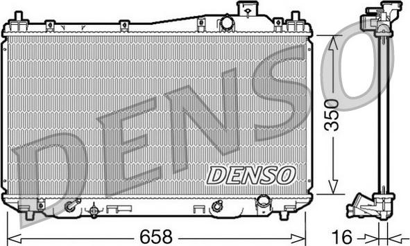 Denso DRM40008 - Радиатор, охлаждение двигателя autospares.lv