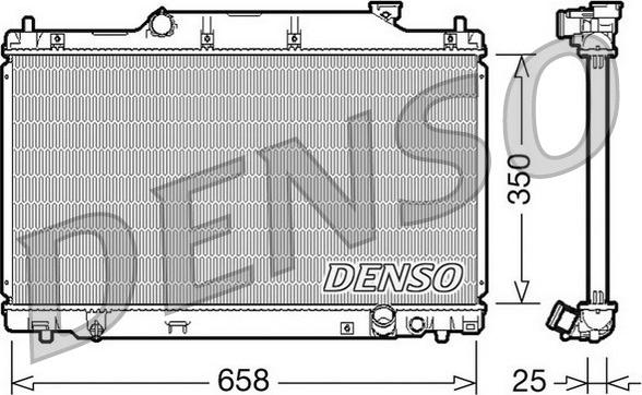 Denso DRM40007 - Радиатор, охлаждение двигателя autospares.lv