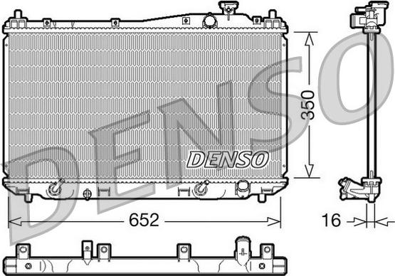 Denso DRM40019 - Радиатор, охлаждение двигателя autospares.lv