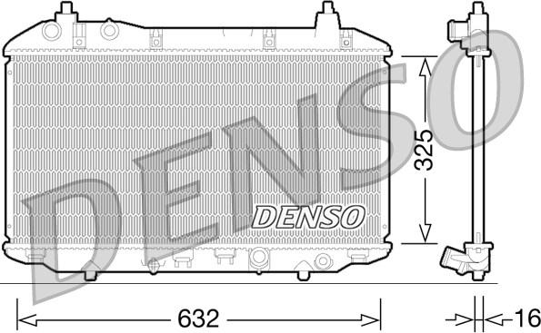 Denso DRM40031 - Радиатор, охлаждение двигателя autospares.lv