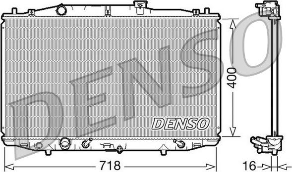 Denso DRM40024 - Радиатор, охлаждение двигателя autospares.lv