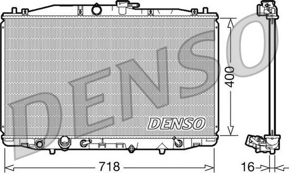 Denso DRM40023 - Радиатор, охлаждение двигателя autospares.lv