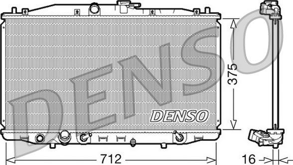 Denso DRM40022 - Радиатор, охлаждение двигателя autospares.lv