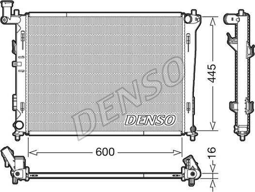 Denso DRM41004 - Радиатор, охлаждение двигателя autospares.lv