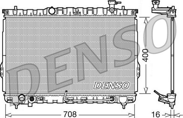 Denso DRM41002 - Радиатор, охлаждение двигателя autospares.lv