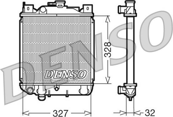 Denso DRM47006 - Радиатор, охлаждение двигателя autospares.lv