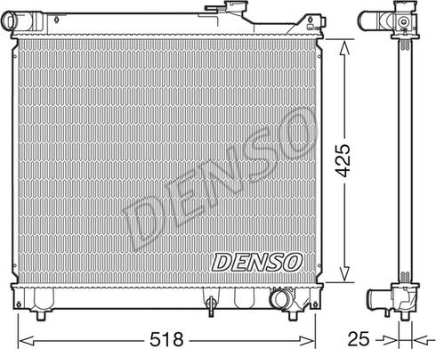 Denso DRM47037 - Радиатор, охлаждение двигателя autospares.lv