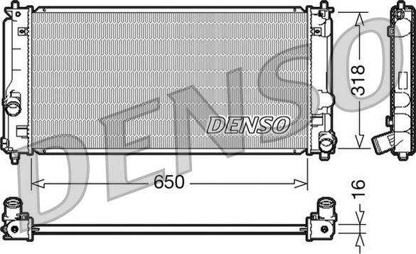 Denso DRM50044 - Радиатор, охлаждение двигателя autospares.lv