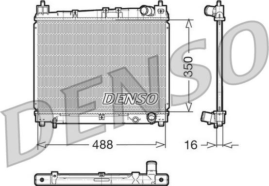 Denso DRM50006 - Радиатор, охлаждение двигателя autospares.lv