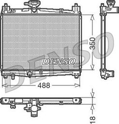 Denso DRM50001 - Радиатор, охлаждение двигателя autospares.lv