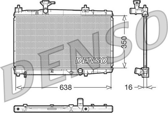 Denso DRM50007 - Радиатор, охлаждение двигателя autospares.lv