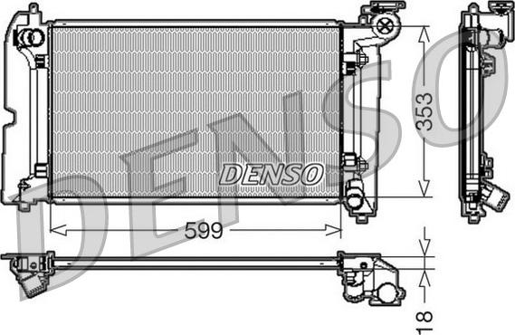 Denso DRM50011 - Радиатор, охлаждение двигателя autospares.lv