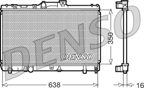 Denso DRM50013 - Радиатор, охлаждение двигателя autospares.lv