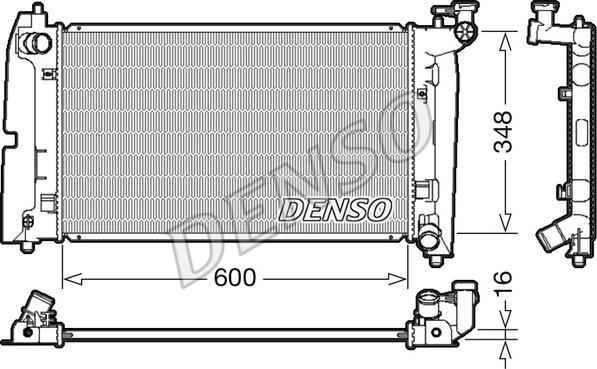Denso DRM50085 - Радиатор, охлаждение двигателя autospares.lv