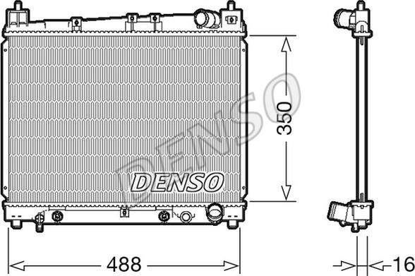 Denso DRM50080 - Радиатор, охлаждение двигателя autospares.lv