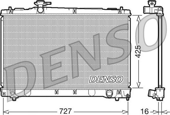 Denso DRM50034 - Радиатор, охлаждение двигателя autospares.lv