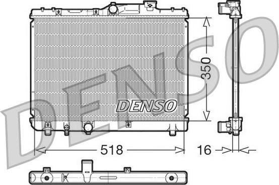 Denso DRM50029 - Радиатор, охлаждение двигателя autospares.lv