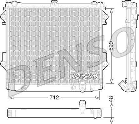 Denso DRM50074 - Радиатор, охлаждение двигателя autospares.lv