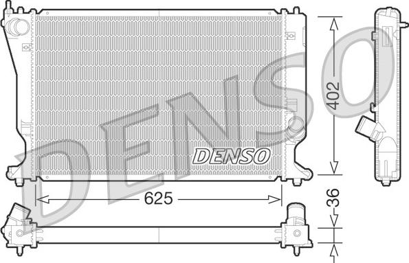 Denso DRM50073 - Радиатор, охлаждение двигателя autospares.lv