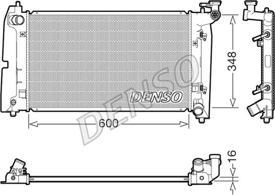 Denso DRM50142 - Радиатор, охлаждение двигателя autospares.lv