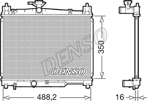Denso DRM50101 - Радиатор, охлаждение двигателя autospares.lv