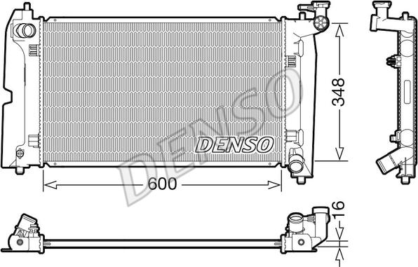 Denso DRM50110 - Радиатор, охлаждение двигателя autospares.lv