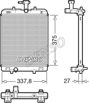 Denso DRM50134 - Радиатор, охлаждение двигателя autospares.lv