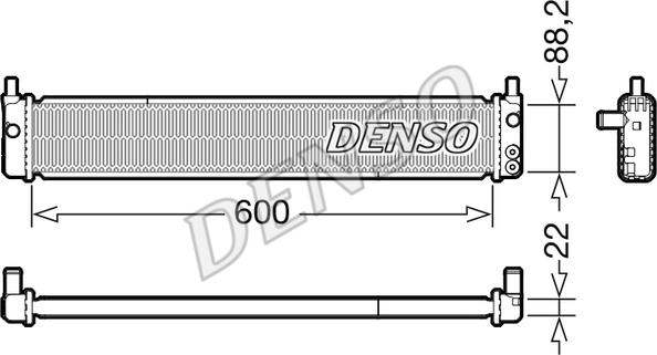 Denso DRM50135 - Радиатор, охлаждение двигателя autospares.lv