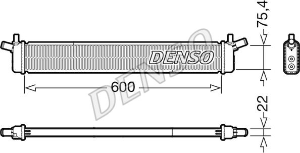 Denso DRM50136 - Радиатор, охлаждение двигателя autospares.lv