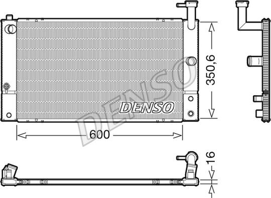 Denso DRM50133 - Радиатор, охлаждение двигателя autospares.lv