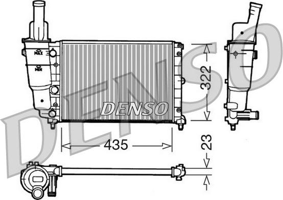 Denso DRM09095 - Радиатор, охлаждение двигателя autospares.lv