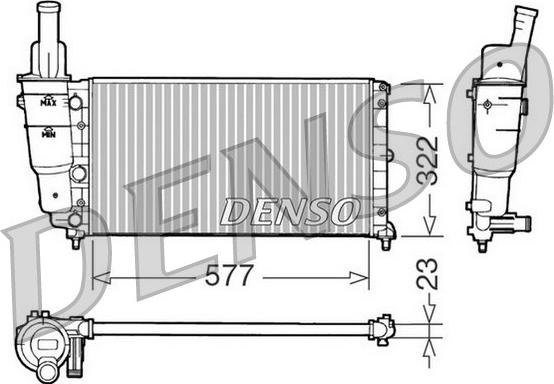 Denso DRM09096 - Радиатор, охлаждение двигателя autospares.lv