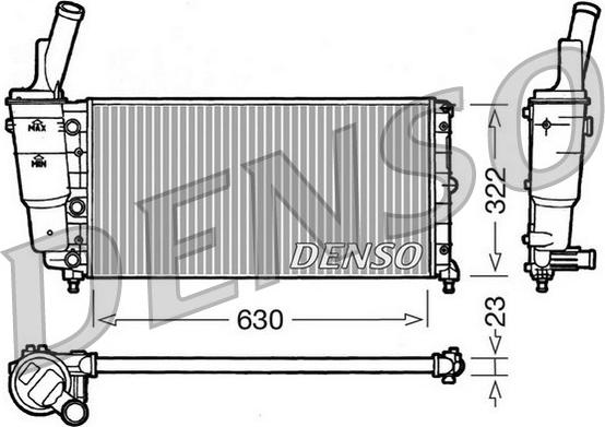 Denso DRM09097 - Радиатор, охлаждение двигателя autospares.lv