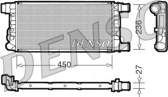 Denso DRM09041 - Радиатор, охлаждение двигателя autospares.lv