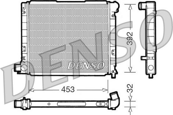 Denso DRM09053 - Радиатор, охлаждение двигателя autospares.lv