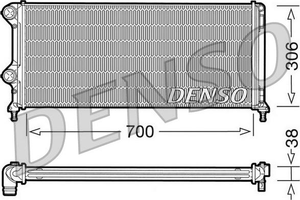 Denso DRM09060 - Радиатор, охлаждение двигателя autospares.lv