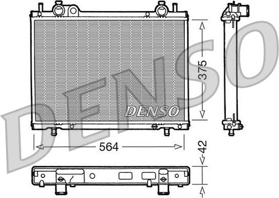 Denso DRM09035 - Радиатор, охлаждение двигателя autospares.lv