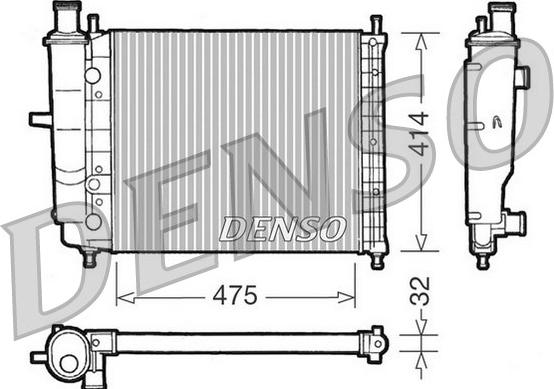 Denso DRM09028 - Радиатор, охлаждение двигателя autospares.lv