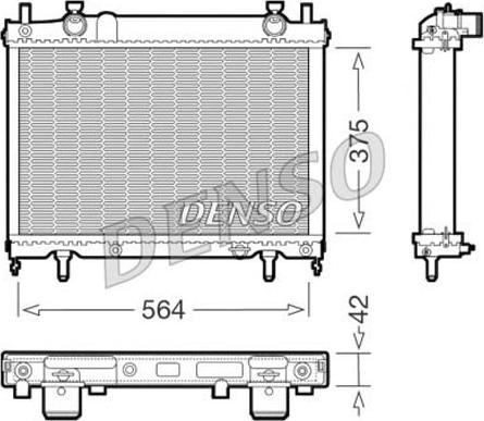 Denso DRM09023 - Радиатор, охлаждение двигателя autospares.lv