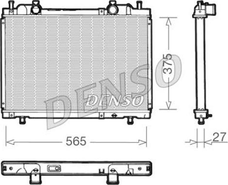 Denso DRM09022 - Радиатор, охлаждение двигателя autospares.lv