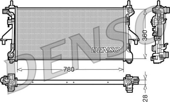 Denso DRM09079 - Радиатор, охлаждение двигателя autospares.lv