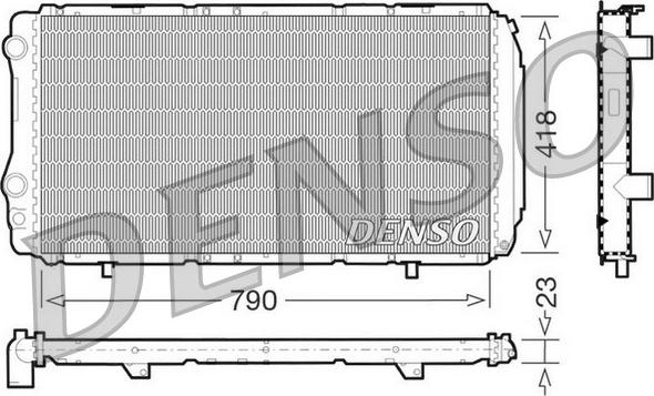 Denso DRM09074 - Радиатор, охлаждение двигателя autospares.lv