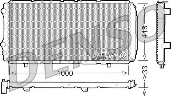 Denso DRM09075 - Радиатор, охлаждение двигателя autospares.lv